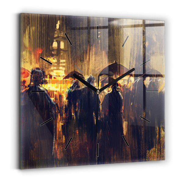 Horloge carrée en verre 'L''impressionnisme dans l''art Place du Marché'