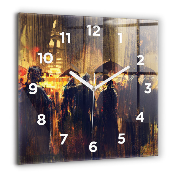 Horloge carrée en verre 'L''impressionnisme dans l''art Place du Marché'
