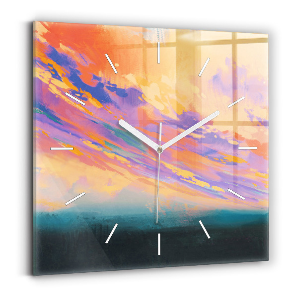 Horloge carrée en verre Amour platonique