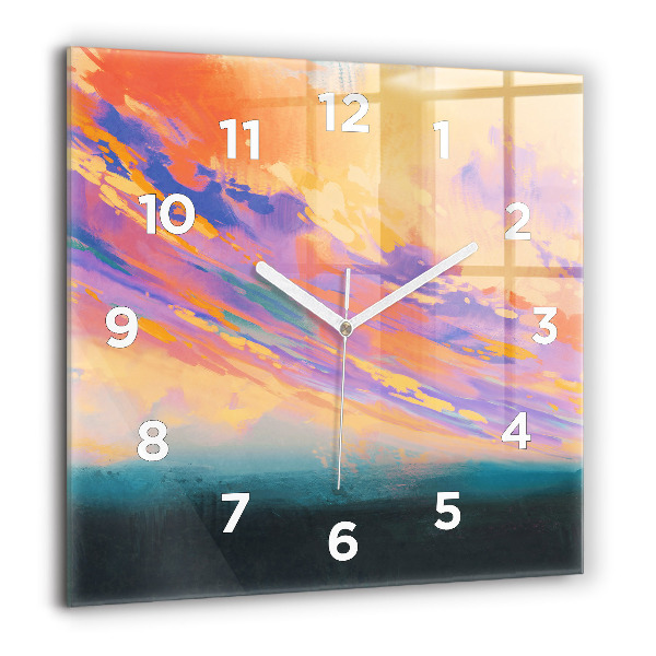 Horloge carrée en verre Amour platonique