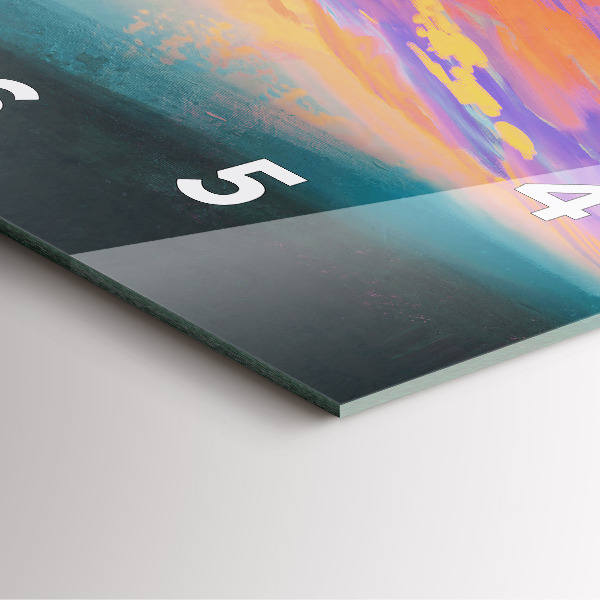 Horloge carrée en verre Amour platonique