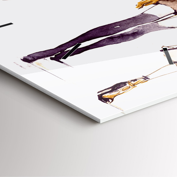 Horloge carrée en verre Femme et homme