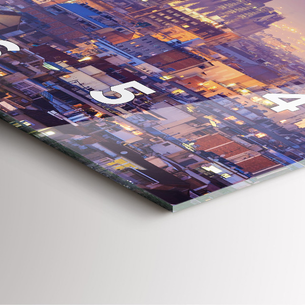 Horloge murale carrée Vue de Barcelone