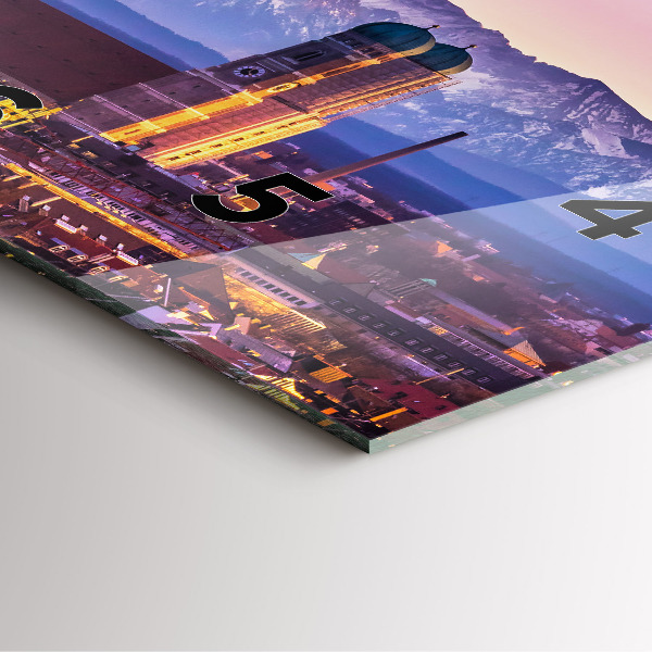 Horloge murale carrée Alpes allemandes Munich