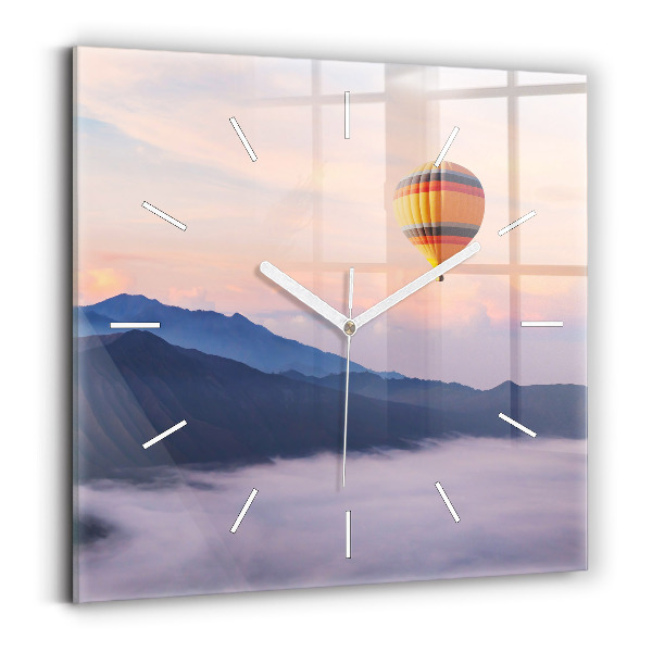 Horloge carrée en verre Beau paysage