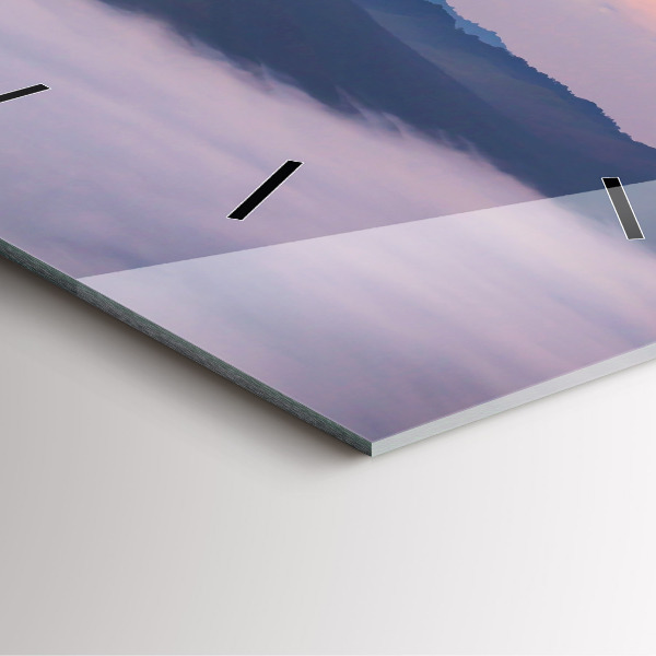 Horloge carrée en verre Beau paysage