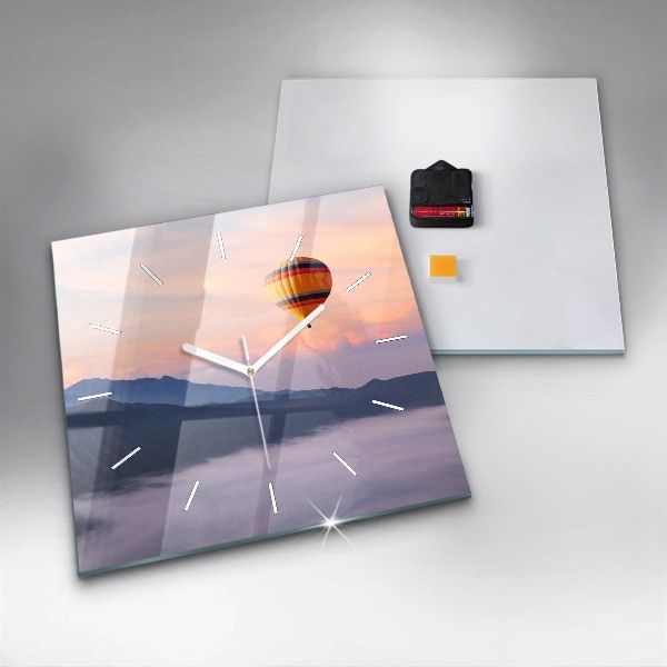 Horloge carrée en verre Beau paysage