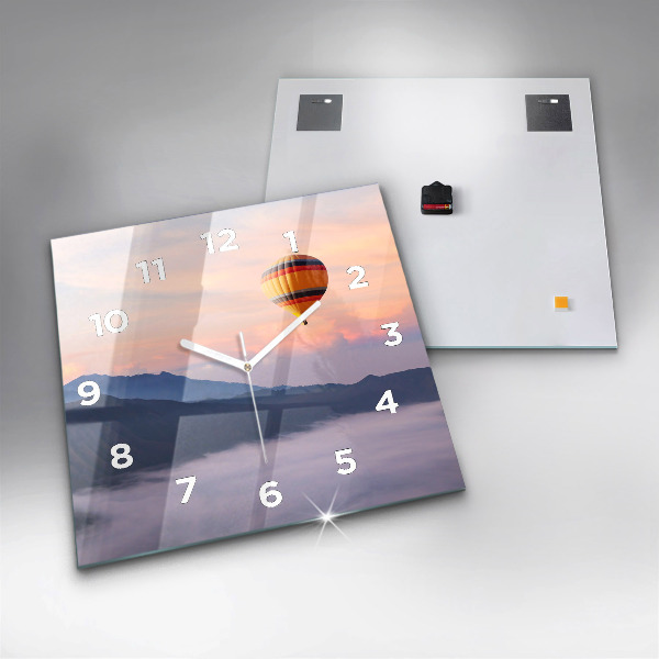 Horloge carrée en verre Beau paysage