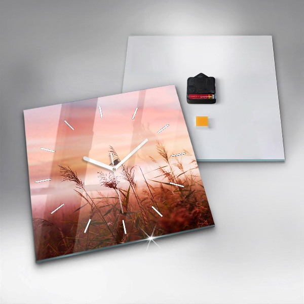 Horloge murale carrée Matin brumeux