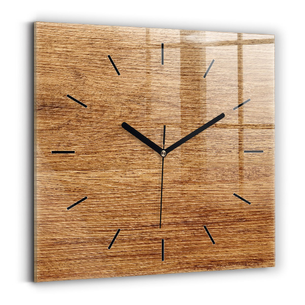 Horloge murale carrée Bois clair