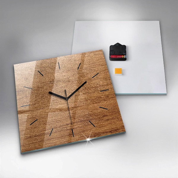 Horloge murale carrée Bois clair