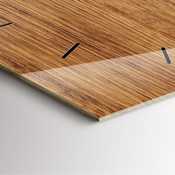 Horloge murale carrée Bois clair