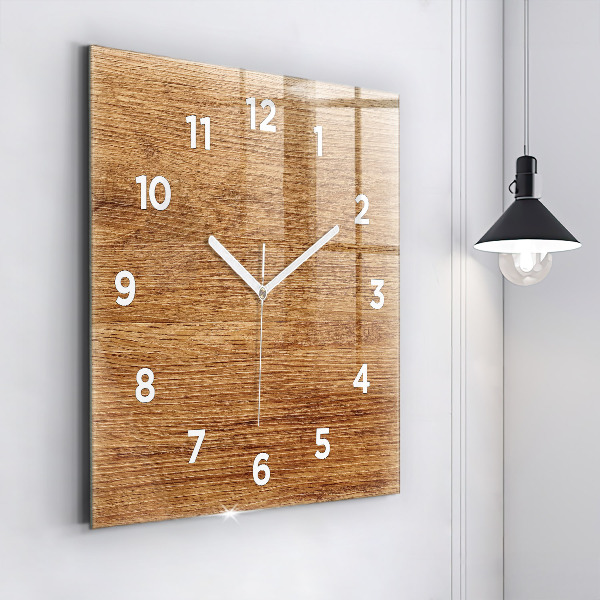 Horloge murale carrée Bois clair