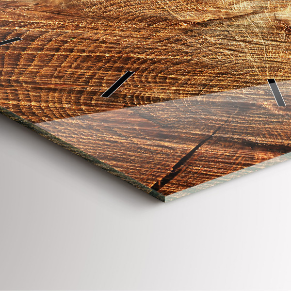 Horloge murale carrée 'Vieille souche d''arbre'