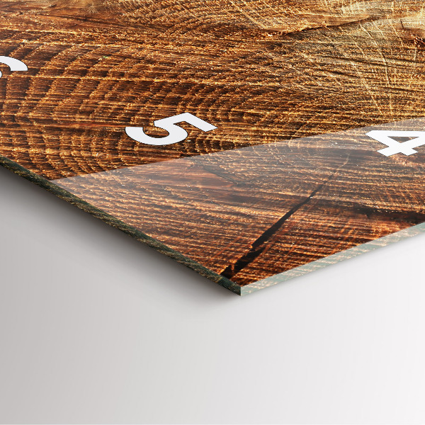 Horloge murale carrée 'Vieille souche d''arbre'