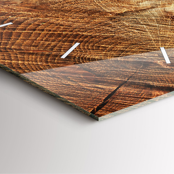 Horloge murale carrée 'Vieille souche d''arbre'