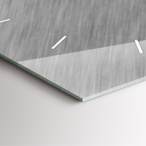 Horloge carrée en verre Mur métallique