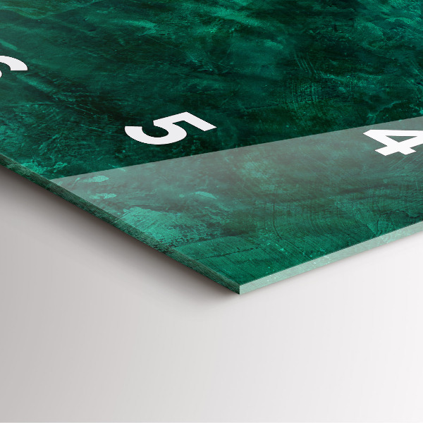 Horloge carrée en verre 'Mur d''émeraude'