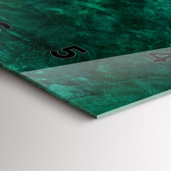 Horloge carrée en verre 'Mur d''émeraude'