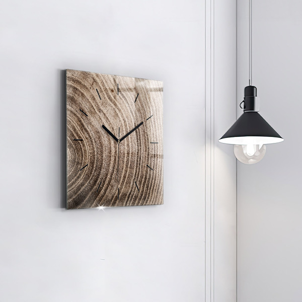 Pendule carrée en verre Tronc