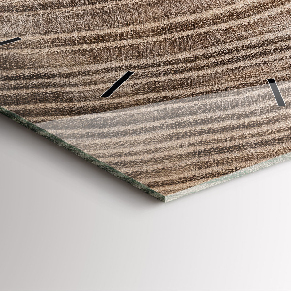 Pendule carrée en verre Tronc