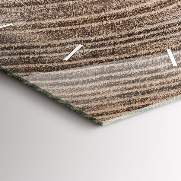 Pendule carrée en verre Tronc