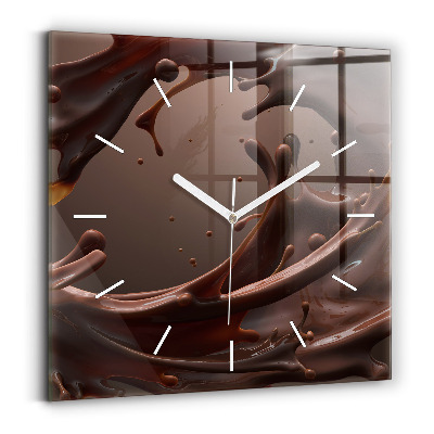 Horloge murale carrée Vagues de cacao