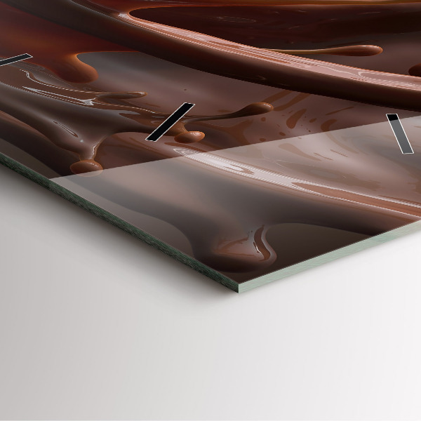 Horloge murale carrée Vagues de cacao