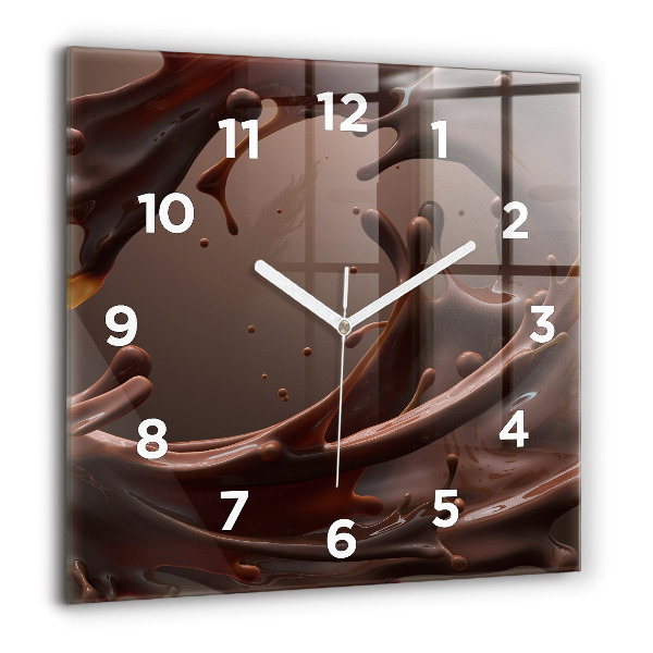 Horloge murale carrée Vagues de cacao