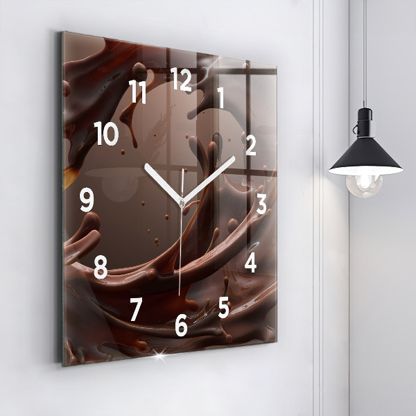Horloge murale carrée Vagues de cacao