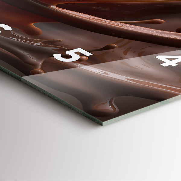 Horloge murale carrée Vagues de cacao