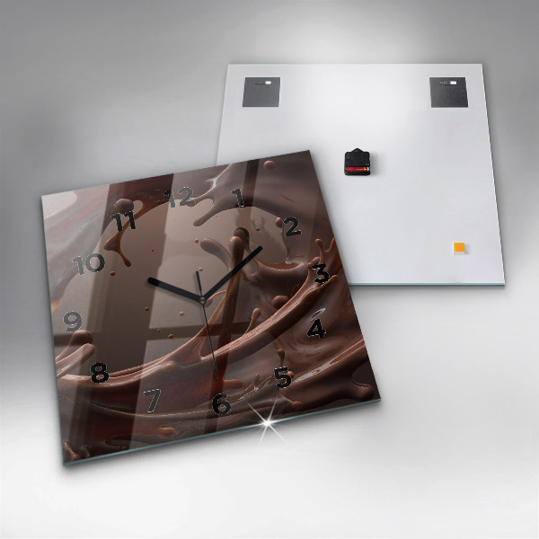 Horloge murale carrée Vagues de cacao