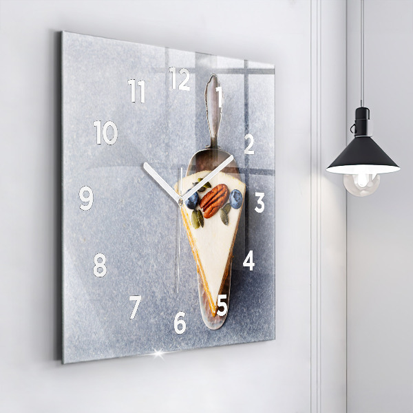Horloge murale carrée Un morceau de gâteau