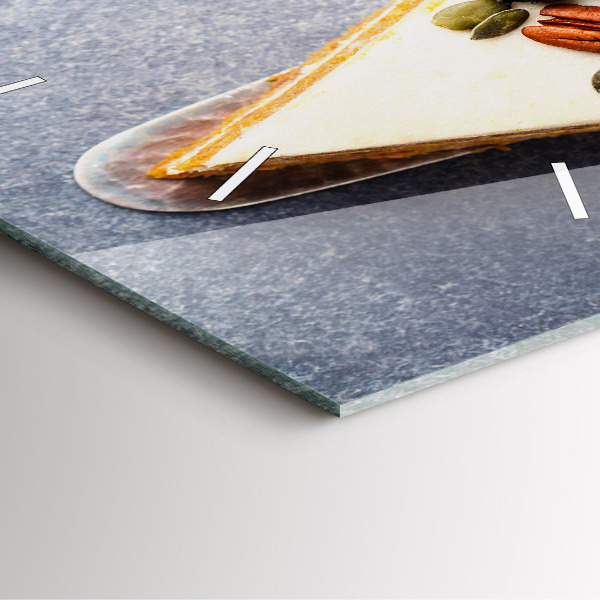 Horloge murale carrée Un morceau de gâteau