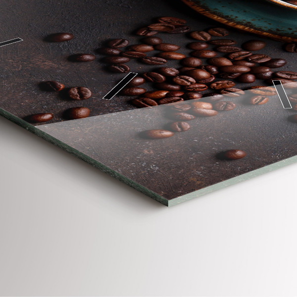 Horloge murale carrée Une tasse de café