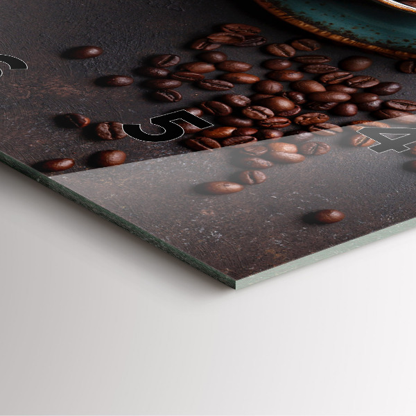 Horloge murale carrée Une tasse de café