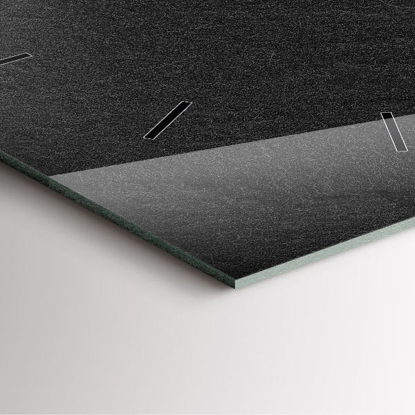 Horloge murale carrée Roche sombre