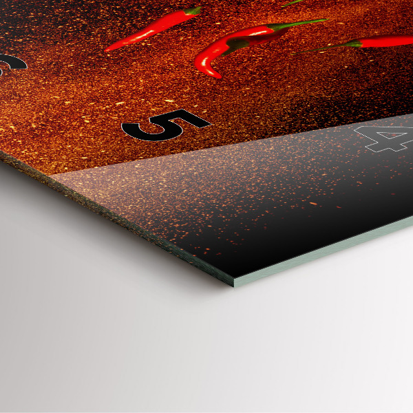 Horloge murale carrée Piments