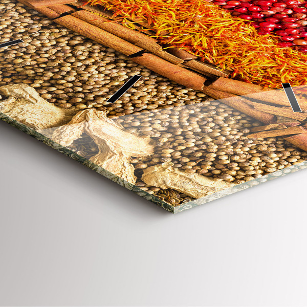 Horloge murale carrée 'Des rangées d''épices'