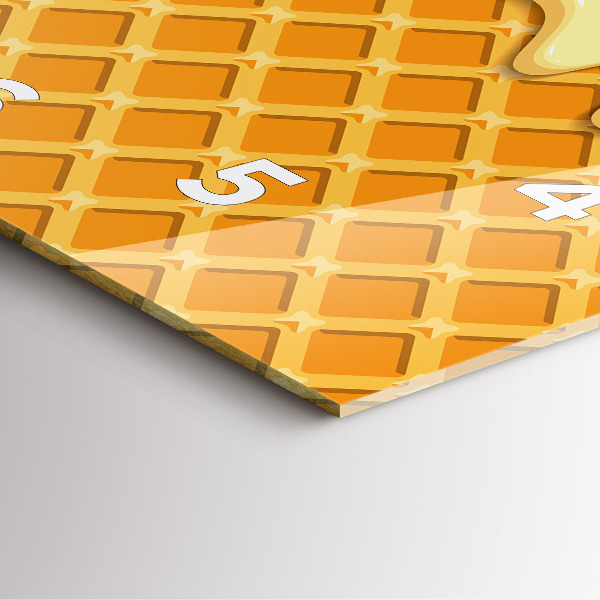 Horloge murale carrée Gaufre et glace