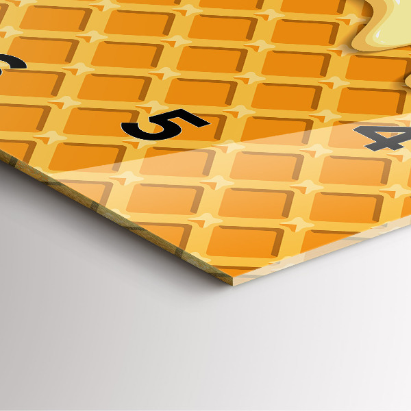 Horloge murale carrée Gaufre et glace