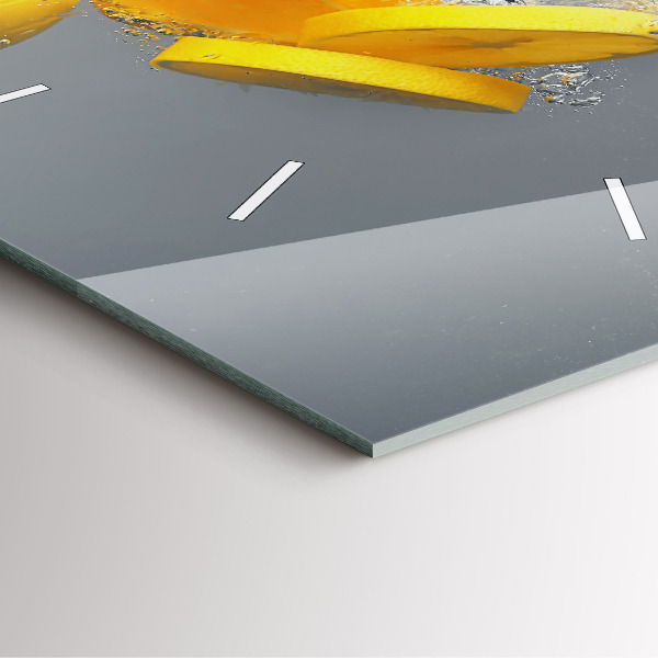 Horloge murale carrée 'Agrumes dans l''eau'