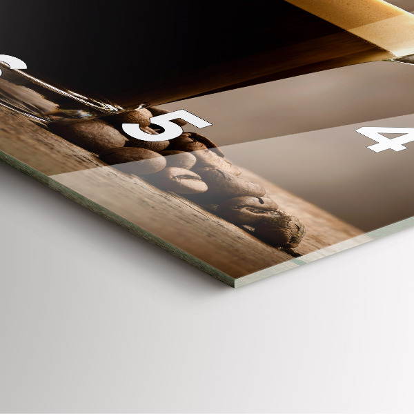 Horloge murale carrée Une tasse de café