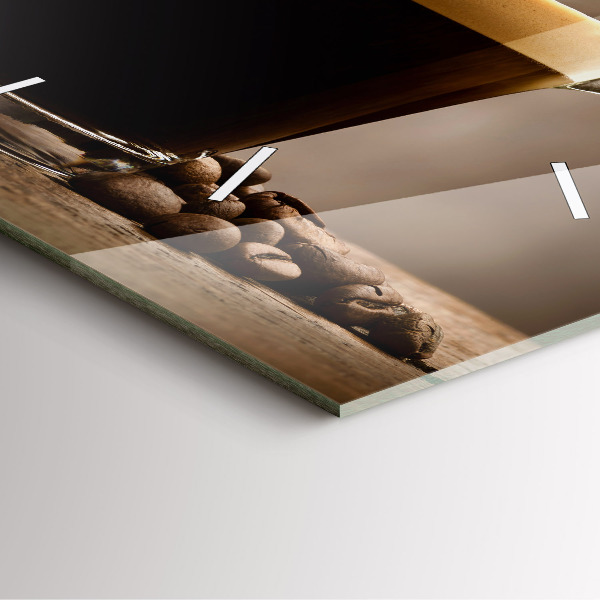 Horloge murale carrée Une tasse de café