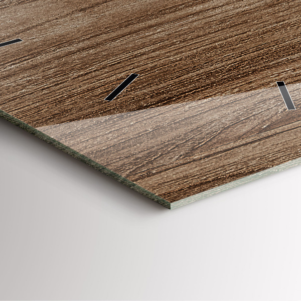 Horloge murale carrée Bois foncé