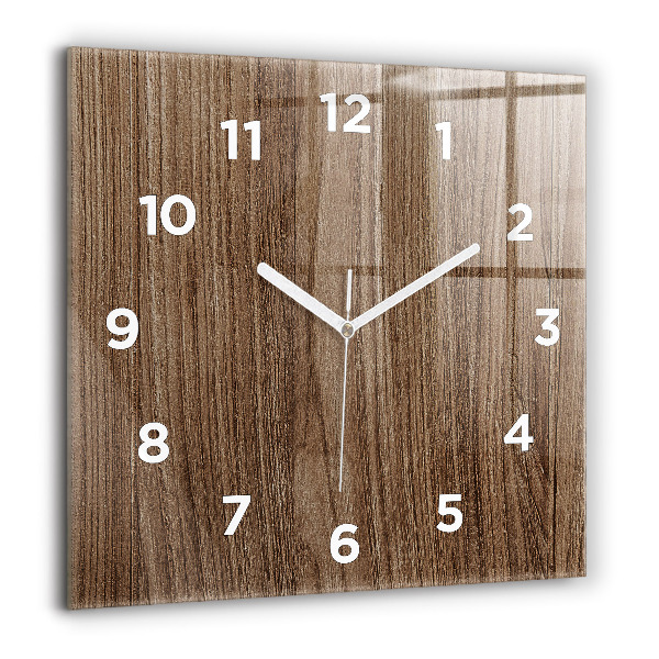 Horloge murale carrée Bois foncé