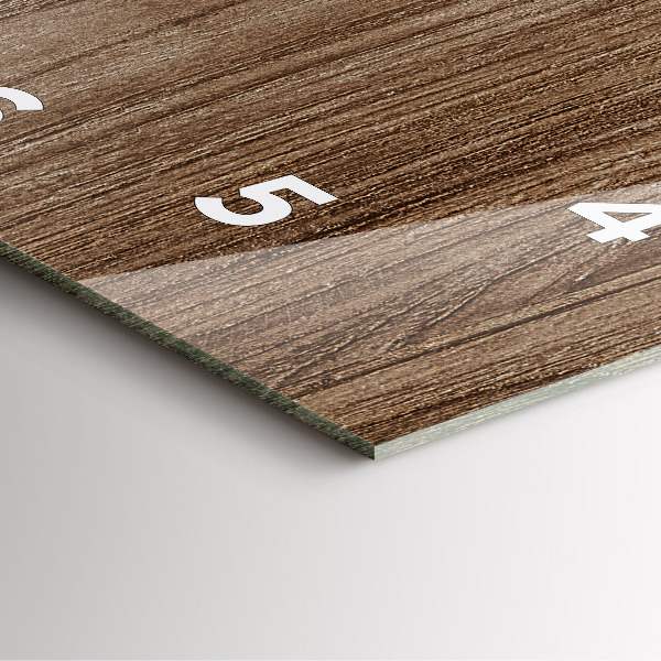 Horloge murale carrée Bois foncé