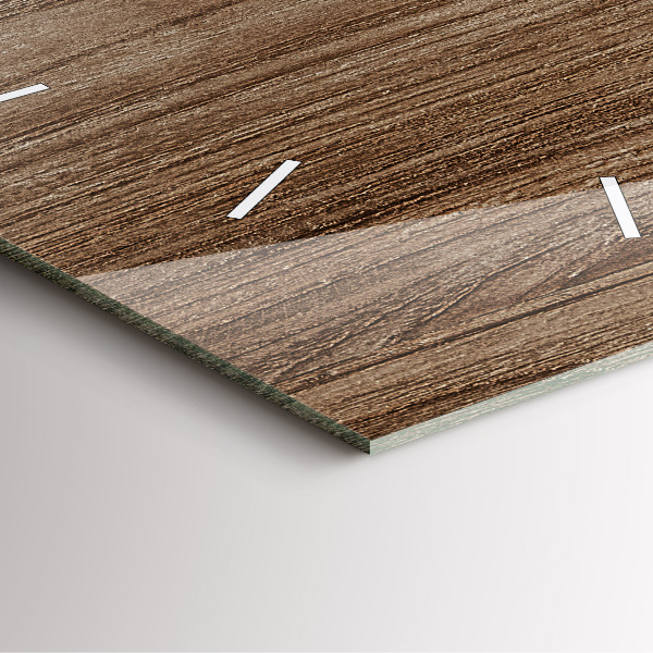 Horloge murale carrée Bois foncé