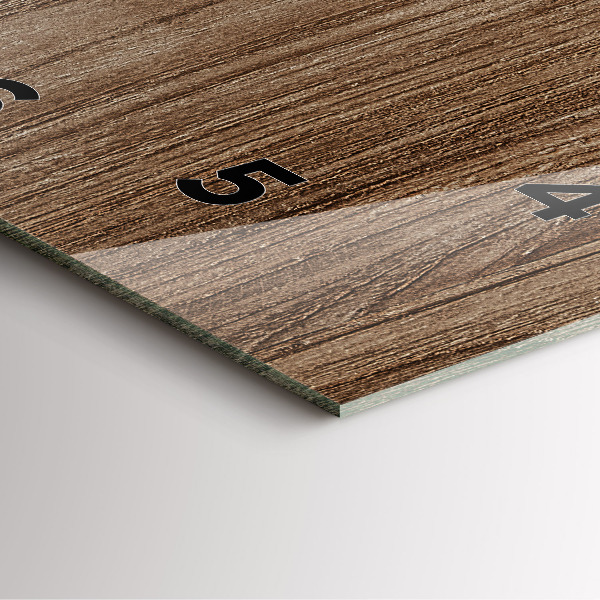 Horloge murale carrée Bois foncé