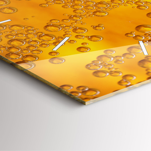 Horloge murale carrée Bière avec mousse